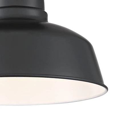 John Timberland Urban Barn Rustic Farmhouse Semi Flush Mount Outdoor Ceiling Light Black Metal 10 1/4" For Post Exterior Barn Deck House Porch Yard 2 John Timberland Urban Barn Rustic Farmhouse Semi Flush Mount Outdoor Ceiling Light Black Metal 10 1/4" For Post Exterior Barn Deck House Porch Yard - Image 2