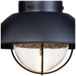 John Timberland Industrial Outdoor Wall Light Fixtures Set Of 2 Black Metal LED 8" Seedy Glass For Exterior Barn Deck House Porch -John Timberland Shop GUEST d4ae4681 3aeb 414b 819e 91888a6bfc13