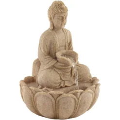John Timberland Calm Buddha Zen Outdoor Water Fountain With LED Light 14" For Yard Garden Patio Deck Porch House Exterior Balcony Meditation -John Timberland Shop GUEST d5e1777a a124 457b b7cd bd28a8b12c98