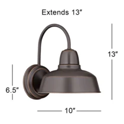 John Timberland Rustic Farmhouse Outdoor Wall Light Fixture Urban Barn Oil Rubbed Bronze Steel 13" For Exterior House Porch Patio -John Timberland Shop GUEST d7c03f12 1f79 46d9 8720 22ebf8aaf6b5