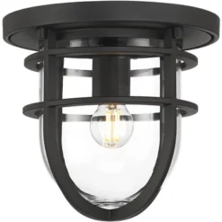 John Timberland Ballast 7 3/4" High Textured Black Outdoor Flush-Mount Ceiling Light -John Timberland Shop GUEST d8592821 2198 46e3 9758 5542207732a2