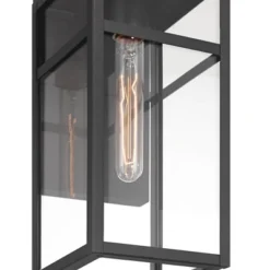 John Timberland San Lucas 14 1/2" High Modern Outdoor Wall Light Fixture Mount Porch House Exterior Weatherproof Sand Black Metal Clear Glass Shade -John Timberland Shop GUEST d8fb9526 6c05 4a70 ae0a b7b848e0184a