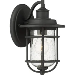 John Timberland Markham Modern Nautical Outdoor Wall Light Fixtures Set Of 2 Textured Black 10 1/2" Clear Seedy Glass For Post Exterior Barn Deck Home -John Timberland Shop GUEST db773694 bc3e 42ef adf1 b04cda8b782d