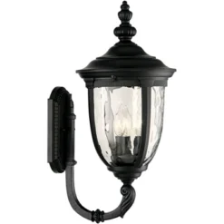 John Timberland Bellagio Vintage Rustic Outdoor Wall Light Fixture Textured Black Upbridge 21" Clear Hammered Glass For Post Exterior Barn Deck House -John Timberland Shop GUEST dbd6a98d dc71 47a6 b751 a143f26f46dd