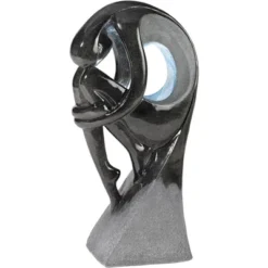 John Timberland Graceful Form Modern Zen Bubbler Curled Female Outdoor Floor Water Fountain With LED Light 43" For Yard Garden Patio Home Deck Porch -John Timberland Shop GUEST de307599 d6b5 4d5b 81d1 85e52e8237f8