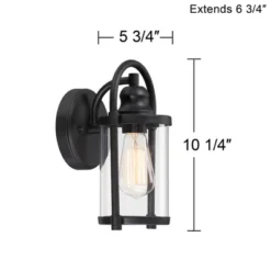 John Timberland Rustic Farmhouse Outdoor Wall Light Fixtures Set Of 2 Black 10 1/4" Clear Glass For Exterior Barn Deck House Porch Yard Patio Outside -John Timberland Shop GUEST de59d56f 2dcf 4f4d a526 b27a28c99067