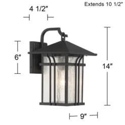 John Timberland Mission Outdoor Wall Light Fixture Painted Bronze 14" Seeded Clear Glass Lantern For House Porch Patio Deck -John Timberland Shop GUEST de7dd084 1378 4696 99e8 500c68bcbdca