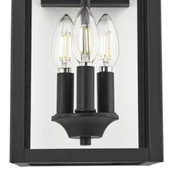 John Timberland Mira Modern Outdoor Wall Light Fixture Flat Black 21 1/2" Clear Glass For Post Exterior Barn Deck House Porch Yard Posts Patio Home -John Timberland Shop GUEST e1a50ad4 0183 443e 83b5 81b6bf53fa7d