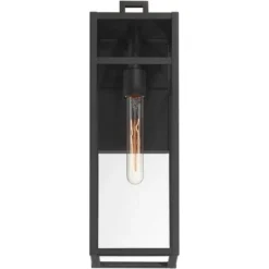John Timberland San Lucas 18 3/4" High Modern Outdoor Wall Light Fixture Mount Porch House Exterior Weatherproof Sand Black Metal Clear Glass Shade 12 John Timberland San Lucas 18 3/4" High Modern Outdoor Wall Light Fixture Mount Porch House Exterior Weatherproof Sand Black Metal Clear Glass Shade -John Timberland Shop GUEST e21889a8 94f5 41f4 a279 d41e1feb4719 1