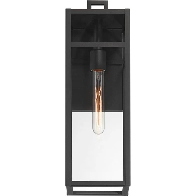 John Timberland San Lucas 18 3/4" High Modern Outdoor Wall Light Fixture Mount Porch House Exterior Weatherproof Sand Black Metal Clear Glass Shade 4 John Timberland San Lucas 18 3/4" High Modern Outdoor Wall Light Fixture Mount Porch House Exterior Weatherproof Sand Black Metal Clear Glass Shade - Image 4