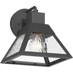 John Timberland Delia 9 1/4" High Modern Outdoor Wall Light Fixture Mount Porch House Weatherproof Textured Black Finish Metal Clear Glass Shade -John Timberland Shop GUEST e21d1027 63ab 4365 94ff c971479e08da