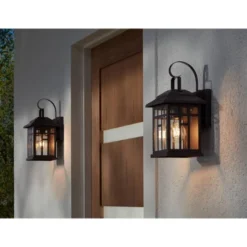John Timberland Outdoor Wall Lights Set Of 2 Fixture Carriage Style Bronze 12 1/2" Clear Glass Lantern Exterior House Porch Patio -John Timberland Shop GUEST e2487b23 91b7 44cb b9ec e5a4dc555035