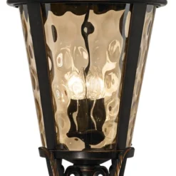 John Timberland Casa Marseille Vintage Rustic Outdoor Hanging Light Veranda Bronze 30" Champagne Hammered Glass Damp Rated For Post Exterior Barn -John Timberland Shop GUEST e30c3a7e c7ba 42d9 a3d7 add567750754