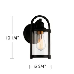 John Timberland Avani Modern Outdoor Wall Light Fixtures Set Of 2 Black Metal 10 1/4" Clear Glass For Post Exterior Barn Deck House Porch Yard Patio -John Timberland Shop GUEST e32b82f8 833c 40c1 924c 56e555907568