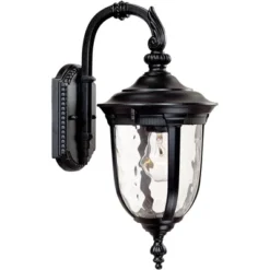 John Timberland Bellagio Vintage Rustic Outdoor Wall Light Fixture Texturized Black Downbridge 16 1/2" Clear Hammered Glass For Post Exterior Barn -John Timberland Shop GUEST e35a4680 acf3 4fef ba92 18ab46349d6d