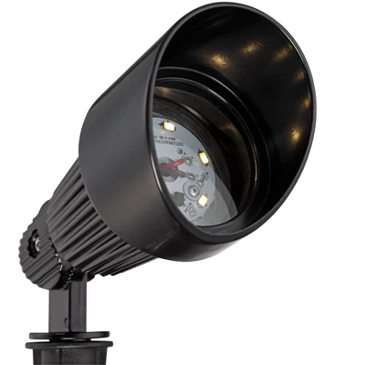 John Timberland 2 Pack Of Hooded Black 7 1/2" High LED Landscape Spotlights 1 John Timberland 2 Pack Of Hooded Black 7 1/2" High LED Landscape Spotlights