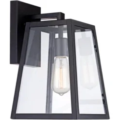 John Timberland Arrington Modern Outdoor Wall Lights Fixtures Set Of 4 Mystic Black 13" Clear Glass For Post Exterior Barn Deck House Porch Yard Patio -John Timberland Shop GUEST e6c95e8e 798a 4d38 b357 ccedc1fae582
