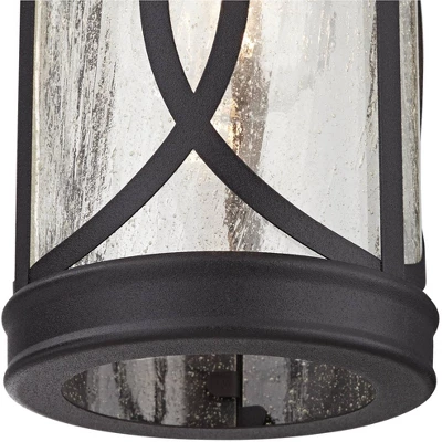 John Timberland Capistrano Mission Outdoor Wall Light Fixtures Set Of 2 Black Dusk To Dawn Motion Sensor 15 3/4" Clear Seeded Glass For Post Exterior 5 John Timberland Capistrano Mission Outdoor Wall Light Fixtures Set Of 2 Black Dusk To Dawn Motion Sensor 15 3/4" Clear Seeded Glass For Post Exterior - Image 5