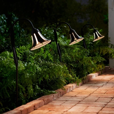 John Timberland Tulip 27" High Dark Rust LED Landscape Lights Set Of 2 5 John Timberland Tulip 27" High Dark Rust LED Landscape Lights Set Of 2 - Image 5