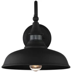 John Timberland Gough Rustic Industrial Farmhouse Outdoor Barn Light Fixture Texturized Black Dusk To Dawn Motion Sensor Dark Sky 12 1/2" For Exterior -John Timberland Shop GUEST e81afea4 78fe 4aea aa04 530194fcd53c