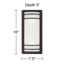 John Timberland Habitat Modern Outdoor Wall Light Fixture Rubbed Bronze 16" Opal Etched Glass For Post Exterior Barn Deck House Porch Yard Patio Home 8 John Timberland Habitat Modern Outdoor Wall Light Fixture Rubbed Bronze 16" Opal Etched Glass For Post Exterior Barn Deck House Porch Yard Patio Home -John Timberland Shop GUEST e8300714 1d56 4c45 98b3 487035d96d85