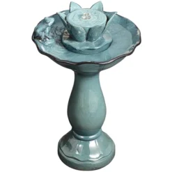 John Timberland Pleasant Pond Modern Bubbler Lotus Flower Outdoor Floor Water Fountain 25 1/4" For Yard Garden Patio Deck Porch House Exterior -John Timberland Shop GUEST ea31d0a8 65f5 4ccd 9945 01eb1f285613