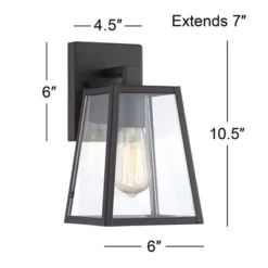 John Timberland Arrington Modern Outdoor Wall Light Fixture Mystic Black 10 3/4" Clear Glass For Post Exterior Barn Deck House Porch Yard Posts Patio -John Timberland Shop GUEST ec05a7ac efcb 43b4 b78f b09bf7b298ee