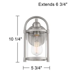 John Timberland Rustic Farmhouse Outdoor Wall Light Fixtures Set Of 2 Brushed Nickel 10 1/4" Clear Glass For Exterior Barn Deck House Porch Yard Patio 10 John Timberland Rustic Farmhouse Outdoor Wall Light Fixtures Set Of 2 Brushed Nickel 10 1/4" Clear Glass For Exterior Barn Deck House Porch Yard Patio -John Timberland Shop GUEST ed05f632 6617 4495 b2de 4853165b0fb5