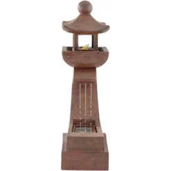 Pagoda 31" High Large Zen Japanese Indoor Outdoor Decor Rust Stone Floor Fountain With Light LED Waterfall Outside Garden Patio Yard 14 Pagoda 31" High Large Zen Japanese Indoor Outdoor Decor Rust Stone Floor Fountain With Light LED Waterfall Outside Garden Patio Yard -John Timberland Shop GUEST ed66be26 282f 4683 ab11 c968266950c3