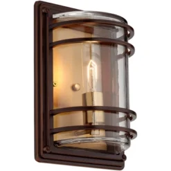 John Timberland Habitat Modern Outdoor Wall Light Fixtures Set Of 2 Bronze Brass 11" Clear Glass For Post Exterior Barn Deck House Porch Yard Patio -John Timberland Shop GUEST ed709cc8 d5a5 4b6f 8a98 2129325dce43