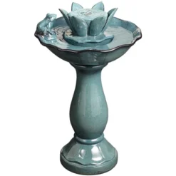 John Timberland Pleasant Pond Modern Bubbler Lotus Flower Outdoor Floor Water Fountain 25 1/4" For Yard Garden Patio Deck Porch House Exterior -John Timberland Shop GUEST efa1c124 c893 48b0 ad4a 4c31d3ae674b