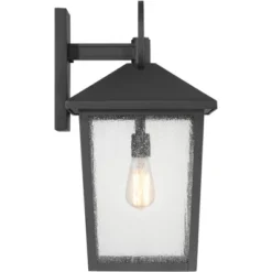 John Timberland Westmont 22" High Modern Outdoor Wall Light Fixture Mount Porch House Exterior Weatherproof Sand Black Aluminum Seeded Glass Shade -John Timberland Shop GUEST f0fa37a1 2244 49c0 b172 89b860a68fa1