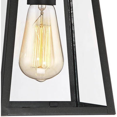 John Timberland Arrington Modern Semi Flush Mount Outdoor Ceiling Light Mystic Black 11 3/4" Clear Glass For Post Exterior Barn Deck House Porch Yard 2 John Timberland Arrington Modern Semi Flush Mount Outdoor Ceiling Light Mystic Black 11 3/4" Clear Glass For Post Exterior Barn Deck House Porch Yard - Image 2