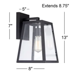 John Timberland Arrington Modern Outdoor Wall Light Fixture Mystic Black 13" Clear Glass For Post Exterior Barn Deck House Porch Yard Posts Patio Home -John Timberland Shop GUEST f38338cb 8604 4e90 a10a abe1caa85525