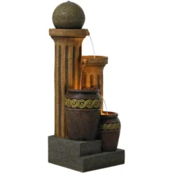 John Timberland Sphere Jugs And Column Rustic Cascading Outdoor Floor Water Fountain With LED Light 50" For Yard Garden Patio Home Deck Porch House 12 John Timberland Sphere Jugs And Column Rustic Cascading Outdoor Floor Water Fountain With LED Light 50" For Yard Garden Patio Home Deck Porch House -John Timberland Shop GUEST f3f1b4c6 8ae0 427c 8fac 1a5faa38c3ba