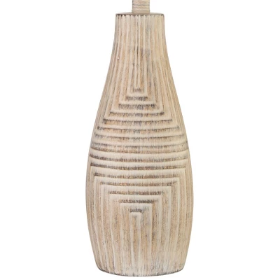 John Timberland Southwest Rustic Table Lamp 27" Tall Faux Light Wood Oatmeal Fabric Drum Shade For Living Room Bedroom Bedside Nightstand 4 John Timberland Southwest Rustic Table Lamp 27" Tall Faux Light Wood Oatmeal Fabric Drum Shade For Living Room Bedroom Bedside Nightstand - Image 4