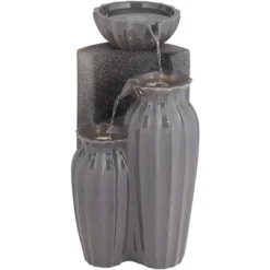 Three Bowls 26 1/2" High Large Modern Outdoor Decor Dark Gray Ceramic Floor Fountain With Light LED 3-Tier Outside Garden Patio Yard 17 Three Bowls 26 1/2" High Large Modern Outdoor Decor Dark Gray Ceramic Floor Fountain With Light LED 3-Tier Outside Garden Patio Yard -John Timberland Shop GUEST f4aea621 19cc 432d b473 b60945c36e34