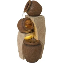 John Timberland Tipping Jugs Rustic Cascading Outdoor Floor Water Fountain With LED Light 30" For Yard Garden Patio Home Deck Porch House Roof -John Timberland Shop GUEST f4d28a78 28e4 4a7f acc6 1be661b83c86