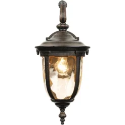John Timberland Bellagio Vintage Rustic Outdoor Wall Light Fixture Bronze Downbridge 16 1/2" Champagne Hammered Glass For Post Exterior Barn Deck Yard -John Timberland Shop GUEST f5168a65 0432 4aa0 80bd 148c2f3edf2a