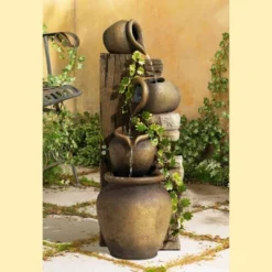 John Timberland Cascading Rustic Three Jugs Outdoor Floor Water Fountain 33" For Yard Garden Patio Home Deck Porch House Exterior Balcony Roof -John Timberland Shop GUEST f7089770 1437 49e6 a106 714ee7b3a4af