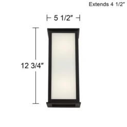 John Timberland Modern Outdoor Wall Light Fixtures Set Of 2 Black 12 3/4" Milky White Glass Panels For Post Exterior Barn Deck -John Timberland Shop GUEST f78cd893 d53e 4157 8fba 63e71e4bf0c6