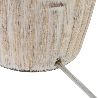 John Timberland Southwest Rustic Table Lamp 27" Tall Faux Light Wood Oatmeal Fabric Drum Shade For Living Room Bedroom Bedside Nightstand 5 John Timberland Southwest Rustic Table Lamp 27" Tall Faux Light Wood Oatmeal Fabric Drum Shade For Living Room Bedroom Bedside Nightstand - Image 5