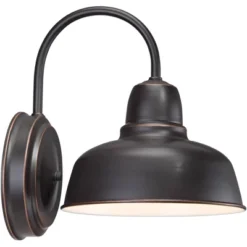 John Timberland Urban Barn Rustic Industrial Farmhouse Outdoor Wall Light Fixtures Set Of 2 Oil Rubbed Bronze Gooseneck Arm 11 1/4" For Post Exterior -John Timberland Shop GUEST f867f50a 2ffc 46a1 a5aa 3f8c71203c69