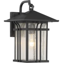 John Timberland Mission Outdoor Wall Light Fixture Painted Bronze 14" Seeded Clear Glass Lantern For House Porch Patio Deck -John Timberland Shop GUEST f87118e9 b1ed 45f1 8a6e 9bb467e18c2a