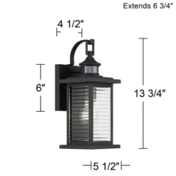 John Timberland Cameron Mission Outdoor Wall Light Fixture Textured Black Motion Sensor Dusk To Dawn 13 3/4" Clear Stripped Glass For Post Exterior 13 John Timberland Cameron Mission Outdoor Wall Light Fixture Textured Black Motion Sensor Dusk To Dawn 13 3/4" Clear Stripped Glass For Post Exterior -John Timberland Shop GUEST f902bb2f aab2 4c0f 936b 579d4e5a0188