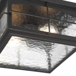 John Timberland Braylon 12" Wide Black And Hammered Glass Outdoor Ceiling Light -John Timberland Shop GUEST f99833f5 7081 4dd2 9c4c 0f03a73c9fc5