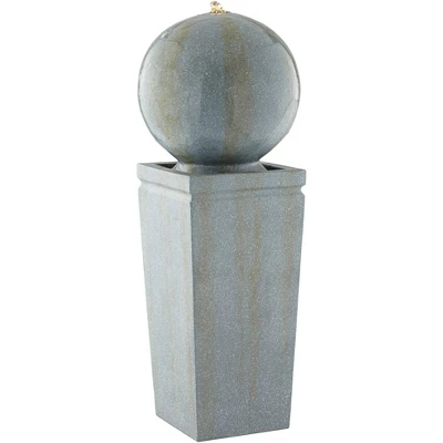 Ball And Pillar 34 1/4" High Large Modern Indoor Outdoor Decor Faux Stone Floor Fountain With Light LED Bubbler Outside Garden Patio 7 Ball And Pillar 34 1/4" High Large Modern Indoor Outdoor Decor Faux Stone Floor Fountain With Light LED Bubbler Outside Garden Patio - Image 7