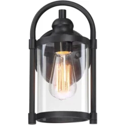 John Timberland Rustic Farmhouse Outdoor Wall Light Fixtures Set Of 2 Black 10 1/4" Clear Glass For Exterior Barn Deck House Porch Yard Patio Outside -John Timberland Shop GUEST fae399a4 7de1 44f1 b066 6a0111d6e440