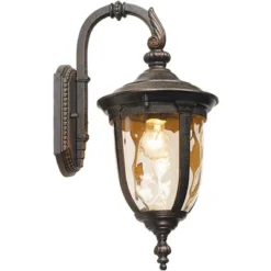 John Timberland Bellagio Vintage Rustic Outdoor Wall Light Fixture Bronze Downbridge 16 1/2" Champagne Hammered Glass For Post Exterior Barn Deck Yard -John Timberland Shop GUEST ffc8e9ed 38d9 4765 8139 952572160270