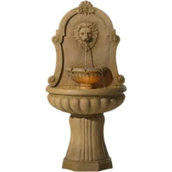 Royal Savanna Lion 58" High Large Italian Indoor Outdoor Decor Faux Stone Floor Fountain With Light LED Outside Garden Patio -John Timberland Shop GUEST fff501b0 c036 4ff6 bd8a 5d7d5761efeb
